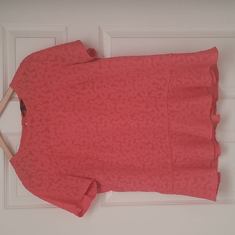 Cute Peplum Coral top